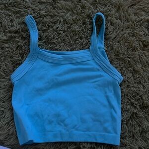 Bright pink blue urban outfitters tank top #urbanoutfitters